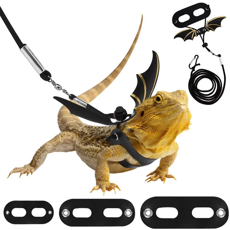 Bearded Dragon Harness & Leash Adjustable Leather